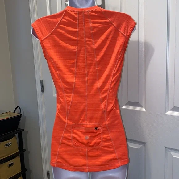 Women’s Athleta sleeveless bright neon orange workout shirt , size XS - Picture 6 of 10